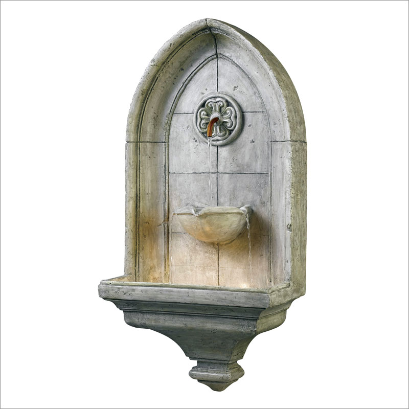 Canterbury Cement Wall Water Fountain By Kenroy Home 53265CT