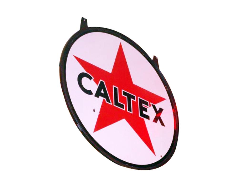 Large 1950s Caltex (California Texas) Gasoline double-sided ...