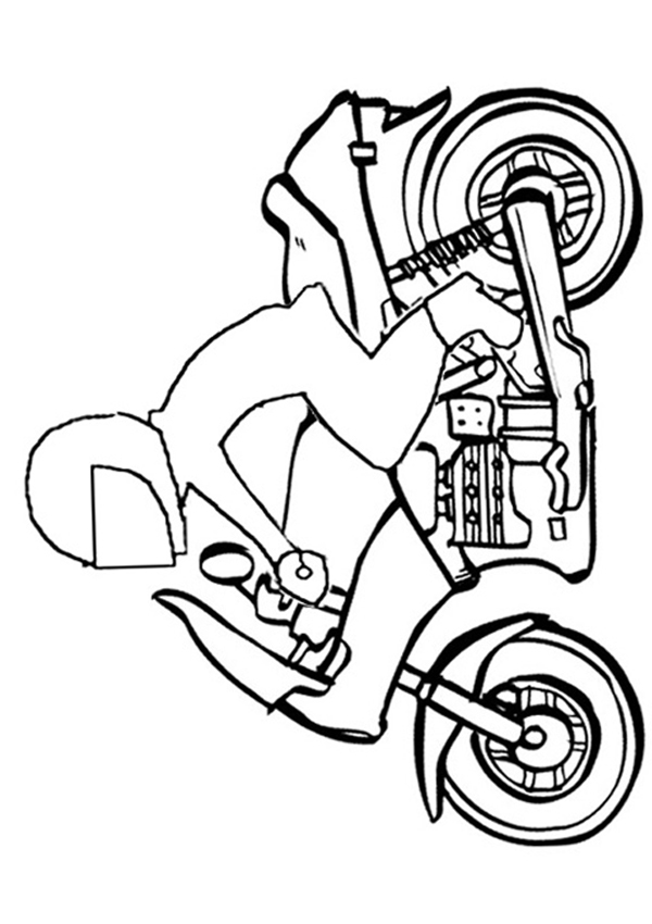 Free Online Motorbike Colouring Page