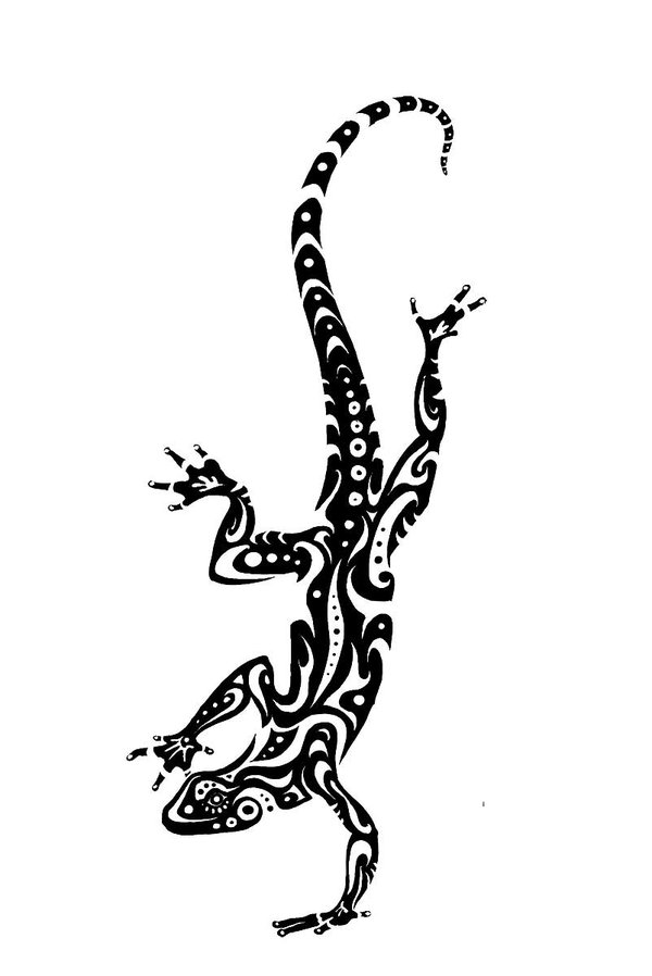 Fabulous Lizard Tattoo Stencil | Tattoobite.com