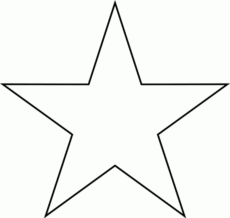 Outline Of Star Shape - HD Printable Coloring Pages
