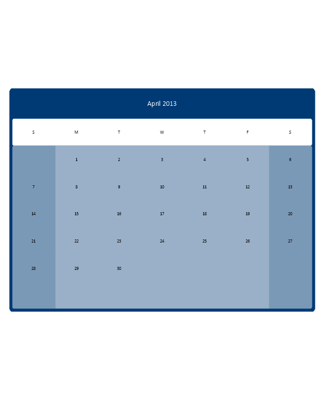 Calendars - Vector stencils library - Conceptdraw.com | Creating ...