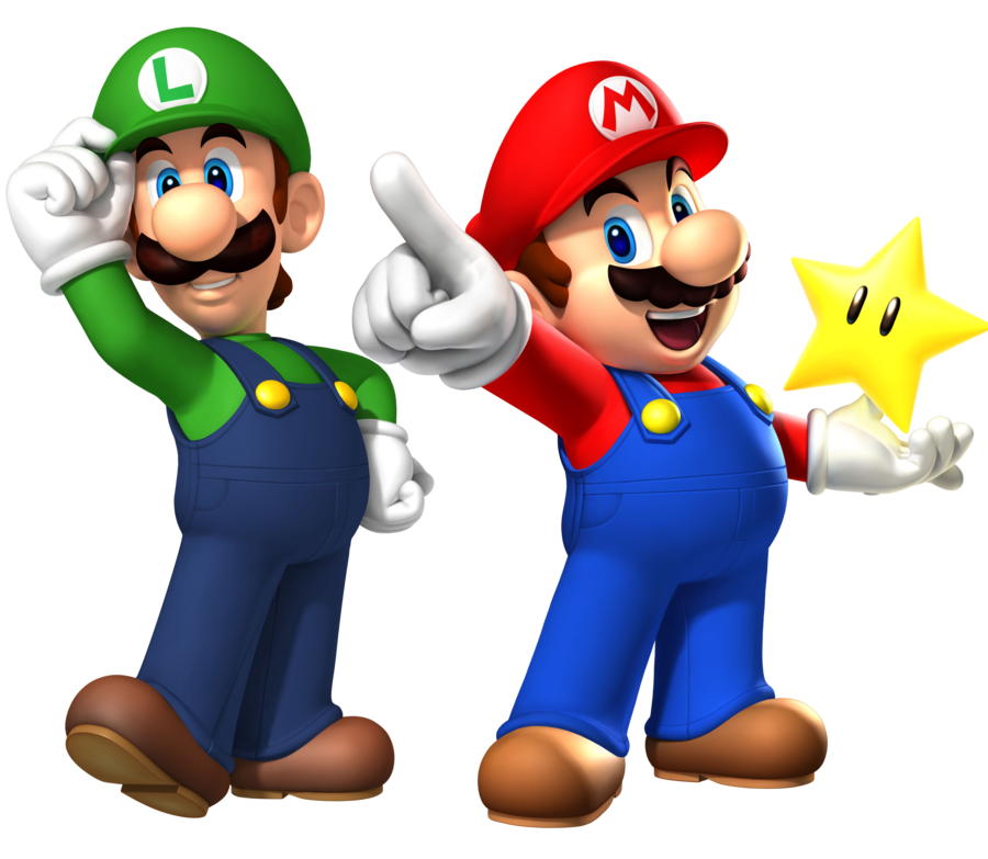 clip art of mario and luigi by coloring point for kids - Coloring ...