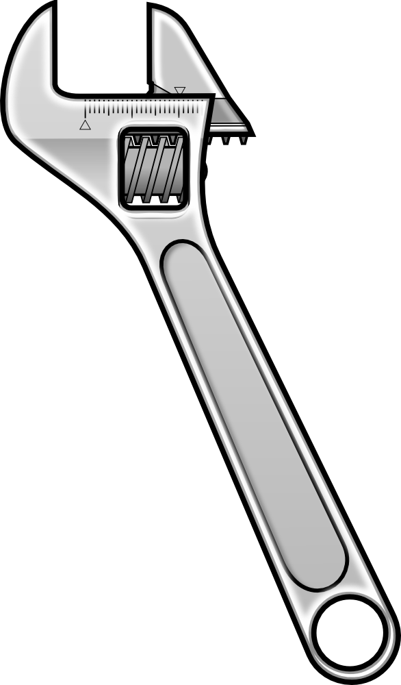 OnlineLabels Clip Art - Adjustable Wrench - Icon Style