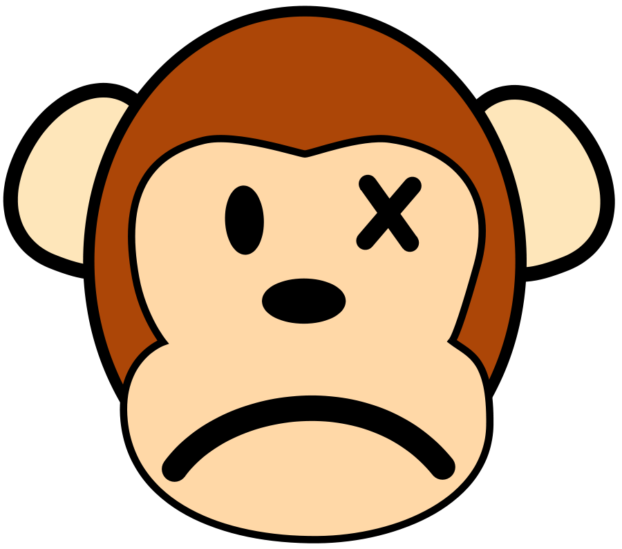 Crazy monkey Clipart, vector clip art online, royalty free design ...