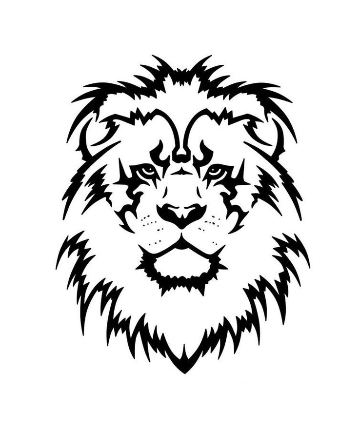 Lion Head Free Tattoo | Black and White | Pinterest
