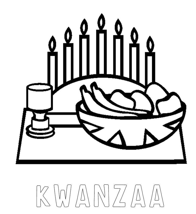 Online Kwanzaa Coloring Page Clip Art | Laptopezine.com