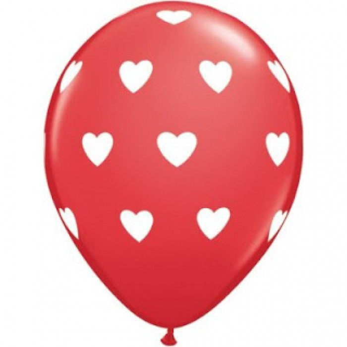 Red heart printed balloon - Red - Shop by Color - Let's Shop