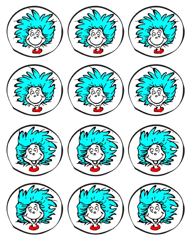 Cat in the Hat party printables - THING 1 & THING 2