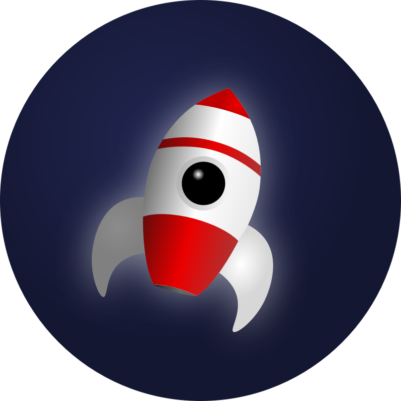 Clipart - Rocket in Space