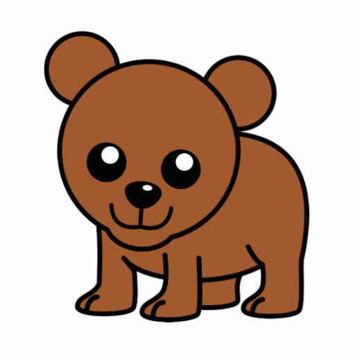 Cute baby bear cartoon photo cutout | Zazzle