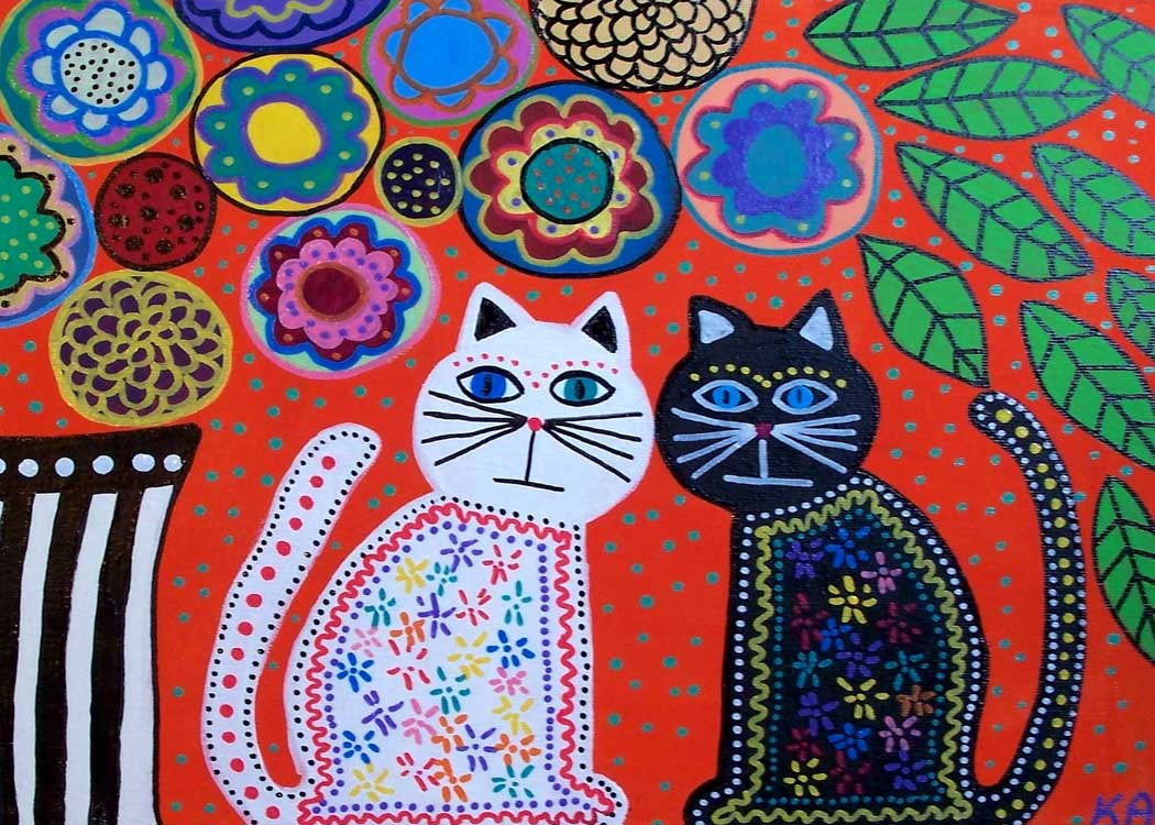 Popular items for mexican folk art cat on Etsy