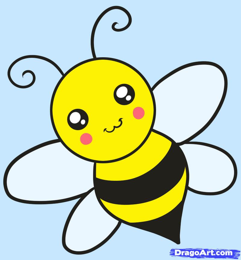 How to Draw a Bee for Kids, Step by Step, Animals For Kids, For ...