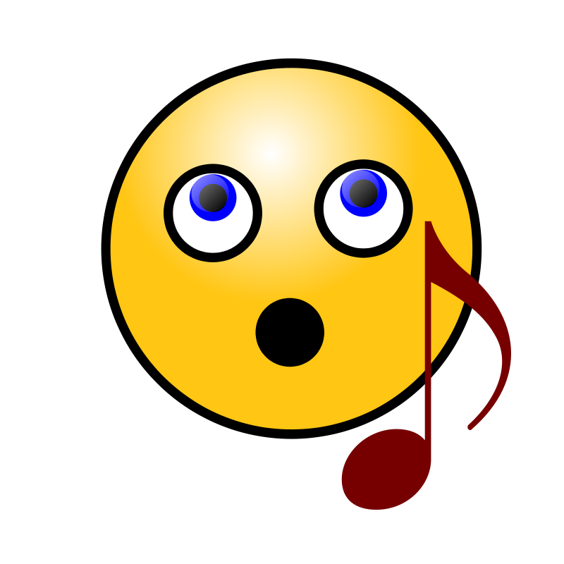 Singing Smiley Face vector clip art download free - Clipart ...
