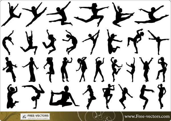 068-Free People Silhouettes Vector-3 | Free Vector Graphics ...