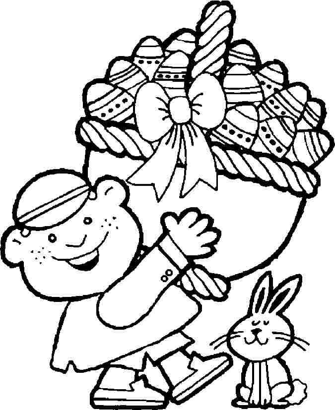 Free Printable Coloring Sheets Easter Basket For Kindergarten #