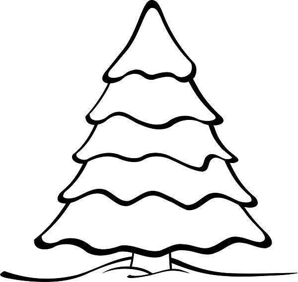 Christmas Tree Outline Printable Template Clip Art Images