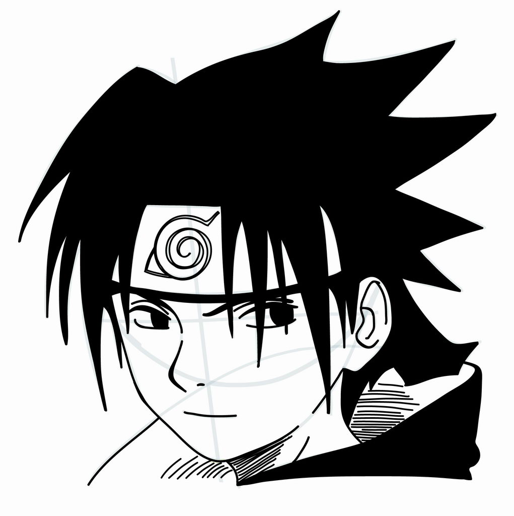 How to Draw Sasuke from Naruto | how to draw manga 3d