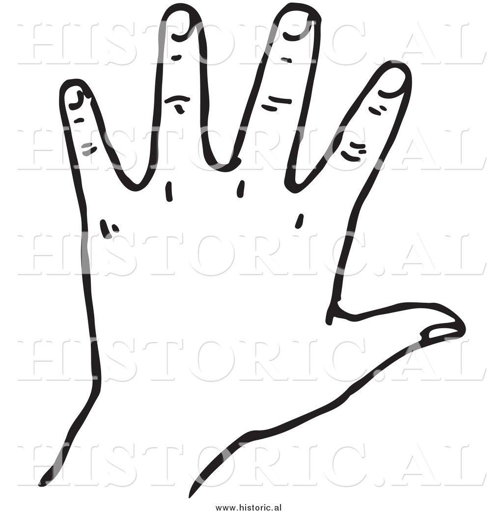 10 fingers clipart black and white