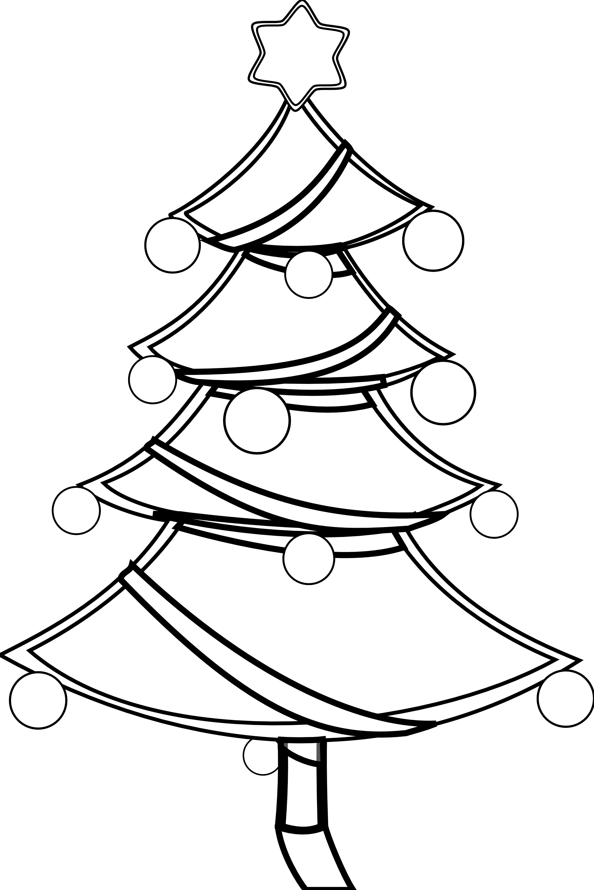 Christmas Tree Line Drawing - Cliparts.co