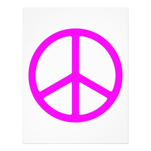 Pink Peace Sign Flyer Template | Zazzle
