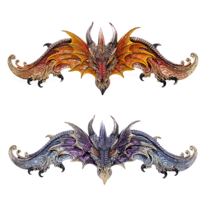 Fire & Ice Dragon Wall Plaque - 19972 | Purple Puffin