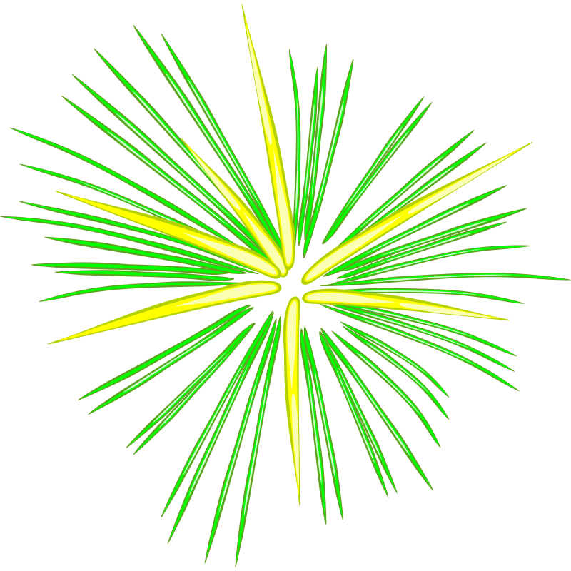 Clipart - Green Fireworks