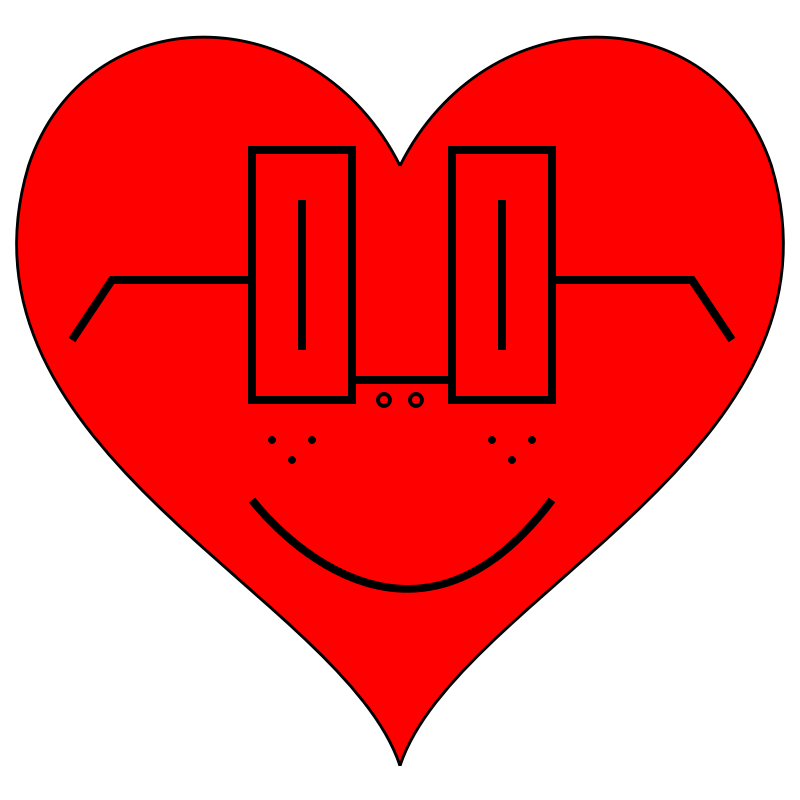 Clipart - Heart Smiley Face