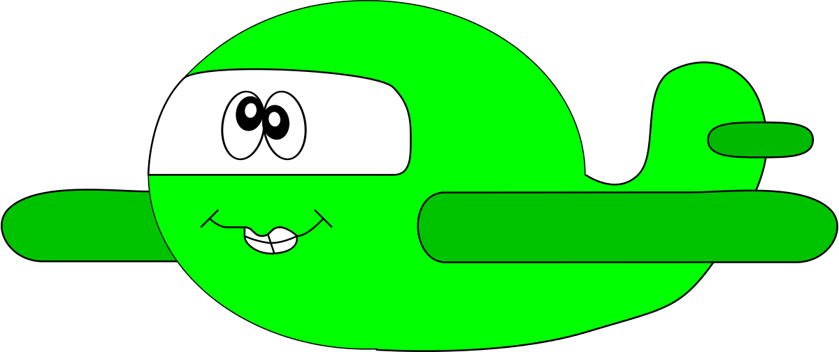 Goofy Green Airplane Clipart by skarg : Cartoon Cliparts #4145 ...