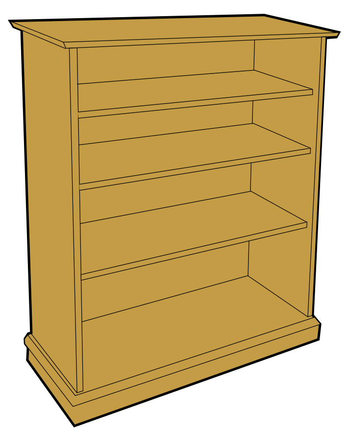 Wooden bookcase SVG Vector file, vector clip art svg file ...