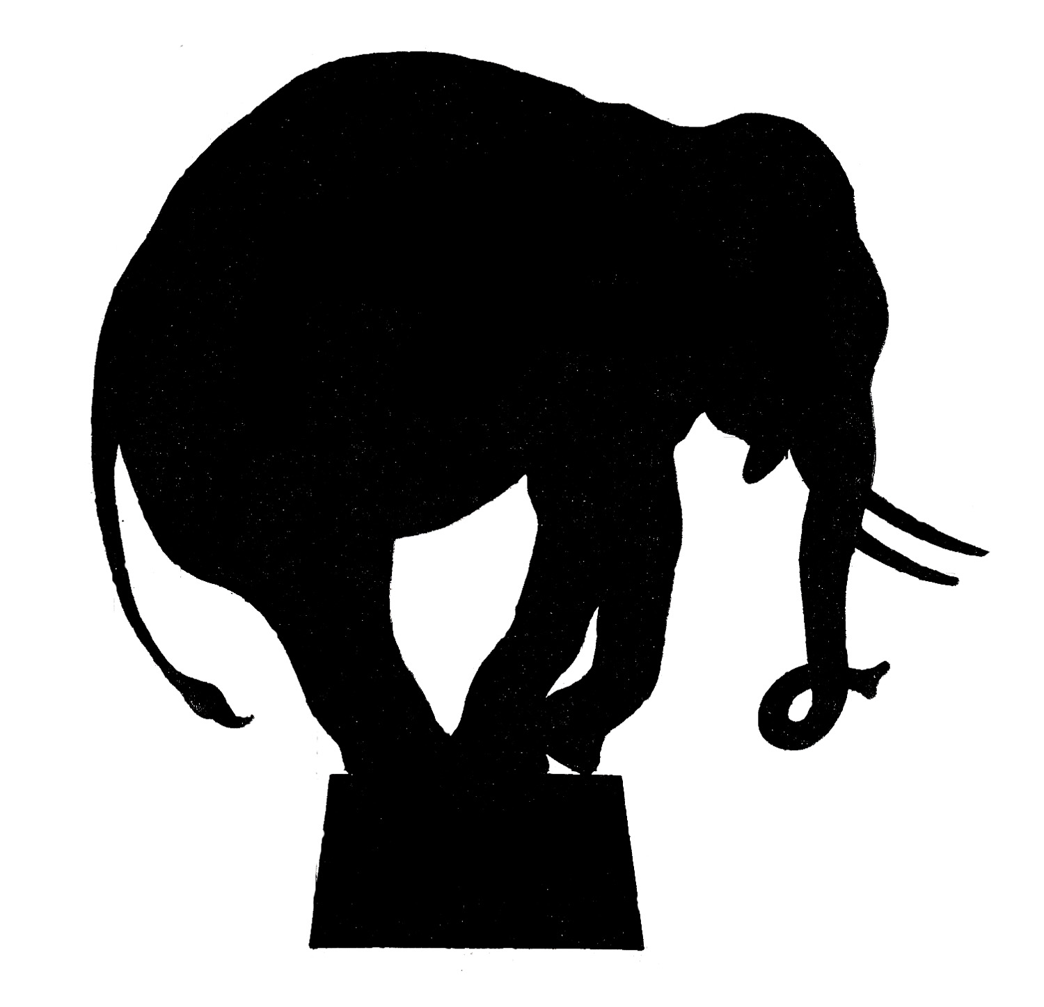 Vector Image Downloads - Circus Elephant Silhouette - The Graphics ...