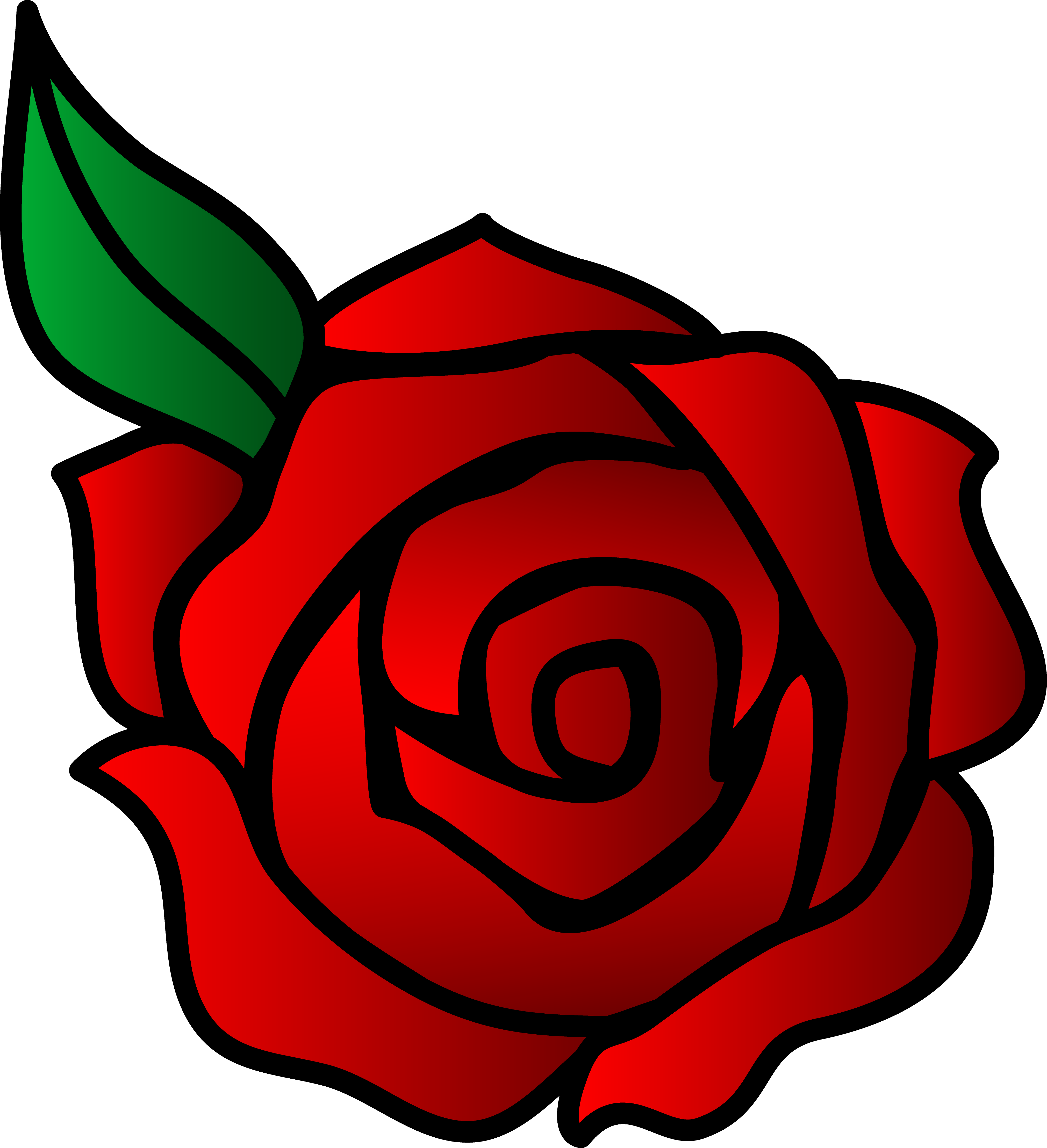 Free Clip Art Red Rose Flower