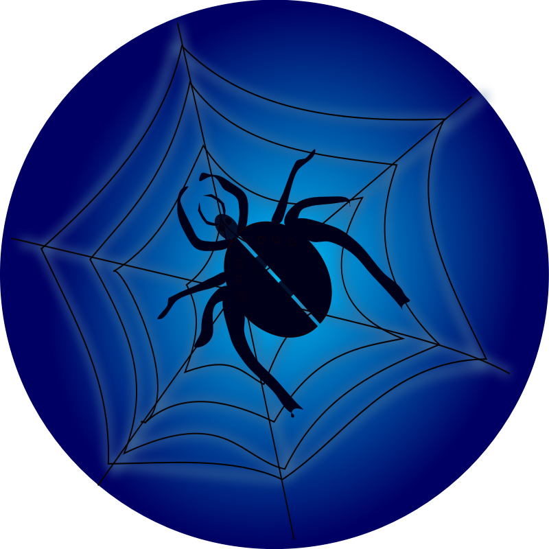Clipart - Spider_on_web