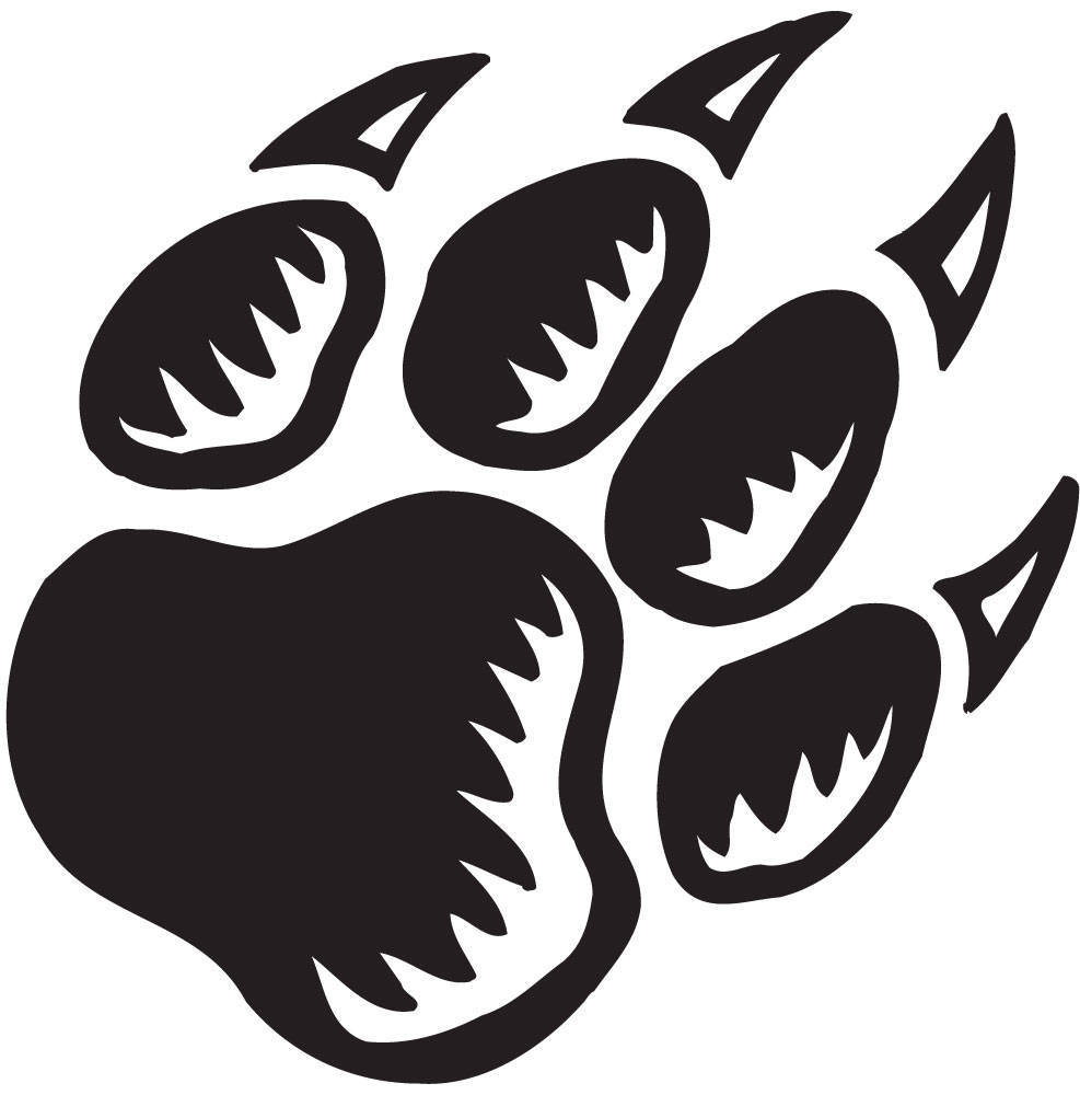 Panther Paw Print Stencil Outline Version Pictures