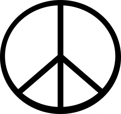Peace Sign Clip Art Black And White | Clipart Panda - Free Clipart ...
