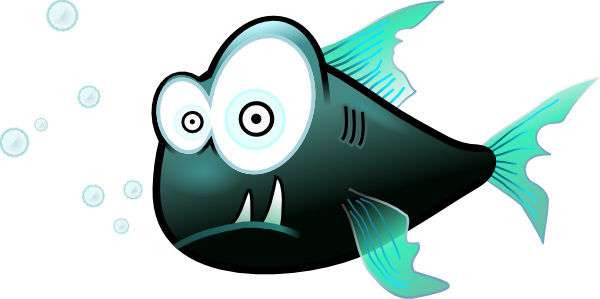 Cartoon Piranha Fish clip art - vector clip art online, royalty ...