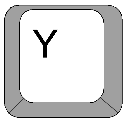 Clipart: Computer Keyboard keys - Letter Y key