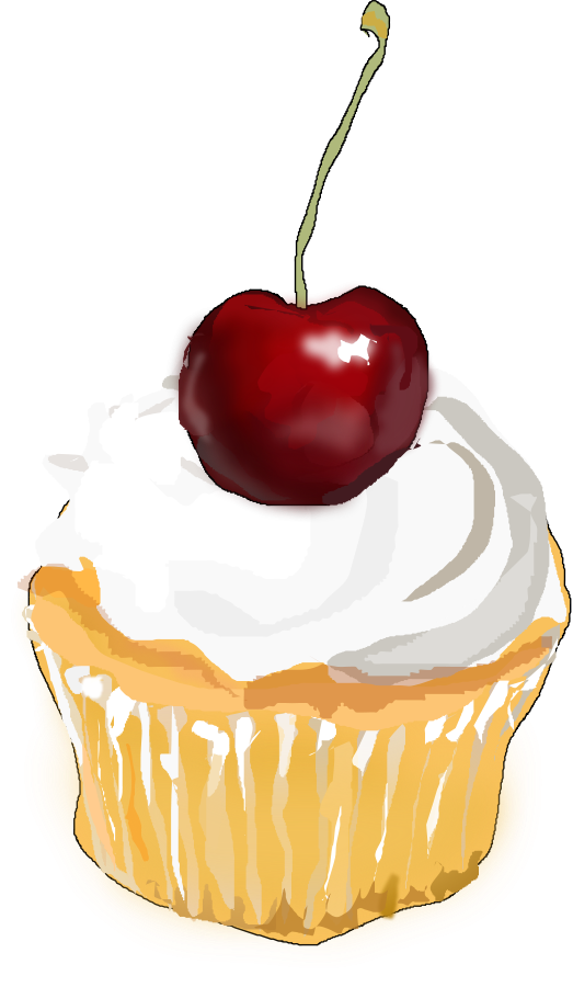 Cupcake art small clipart 300pixel size, free design - ClipartsFree