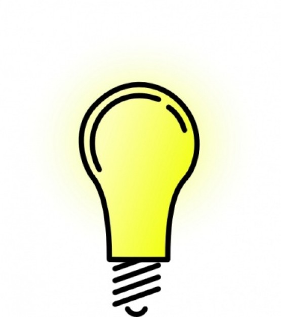 Lightbulb-brightlit clip art Vector | Free Download