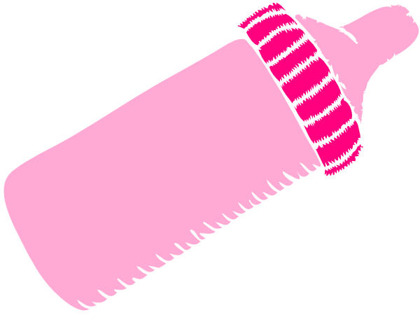 Baby Bottle Pink clip art - vector clip art online, royalty free ...