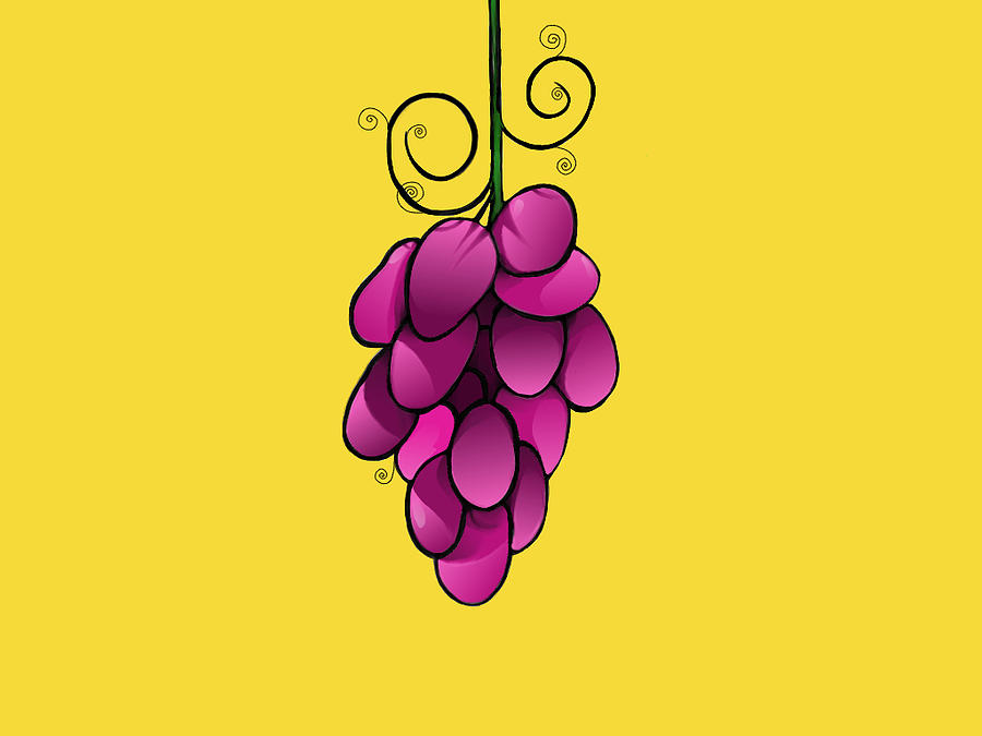 Grapes Abstract by Felicia Rall - Grapes Abstract Painting ...