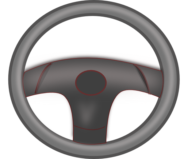 Steering Wheel Black clip art - vector clip art online, royalty ...