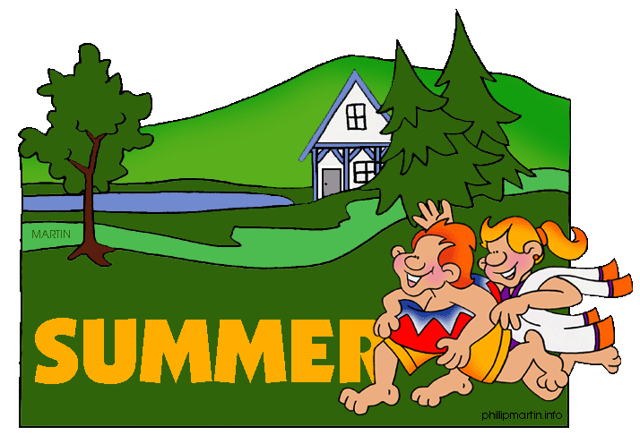 Free Seasons Clip Art by Phillip Martin, Summer Scene