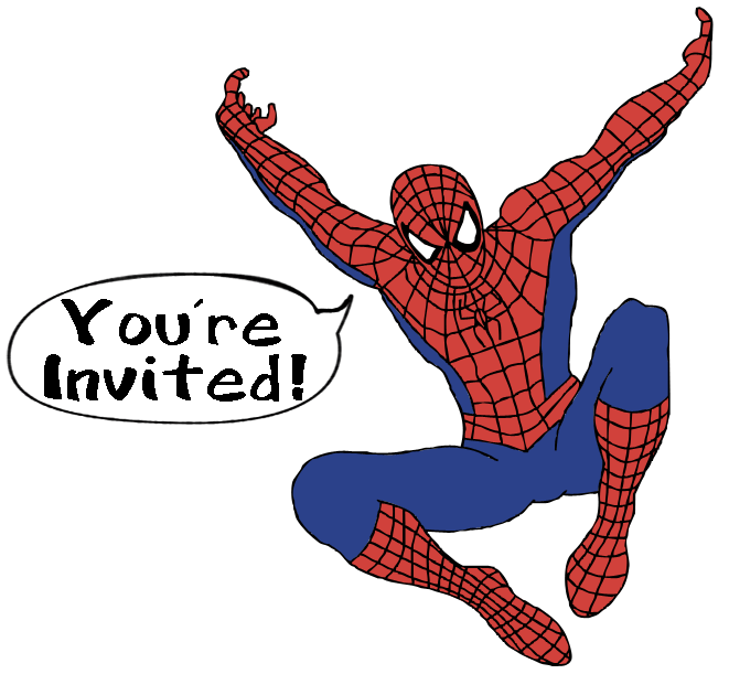 Spiderman Invitation Clip Art - ClipArt Best - ClipArt Best