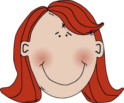 Womans Face With Red Hair clip art Vector clip art - Free vector ...