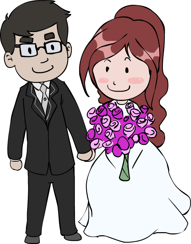 Wedding Couple Cartoon - Cliparts.co