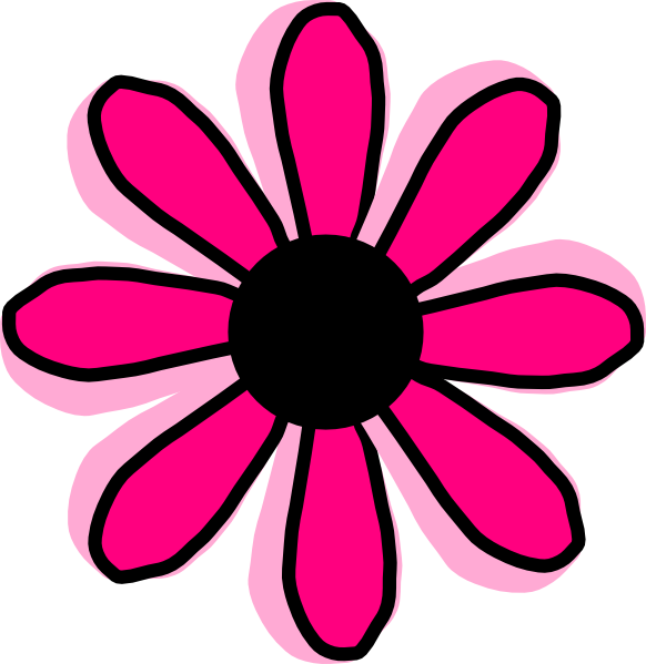 Pink Cartoon Flowers - ClipArt Best