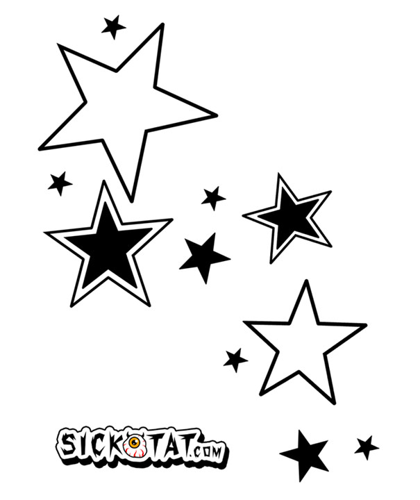 Free Star Tattoo Designs - Cliparts.co