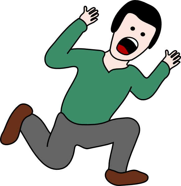 Scared Man clip art - vector clip art online, royalty free ...