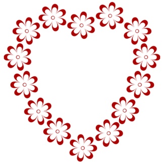 border-clipart-heart-shaped-flowers (1) | heart borders | Pinterest